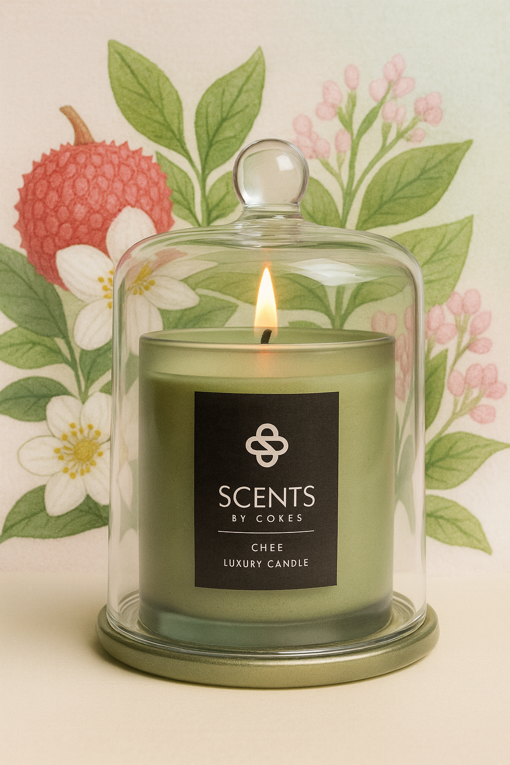ScentsByCokes Hand‑Poured Luxury Soy Wax Candle –Lychee | White Tea | Pink Musk Luxe Candle – 45.5 oz