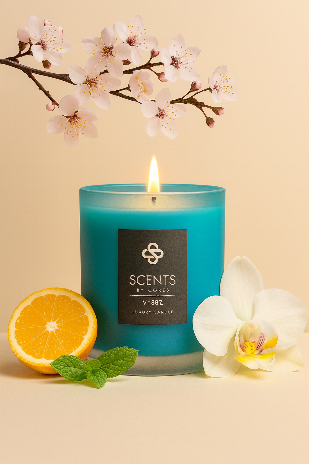 ScentsByCokes Hand‑Poured Luxury Soy Wax Candle –Orchid Mint & Mokra Soy Luxe Candle – 45.5 oz